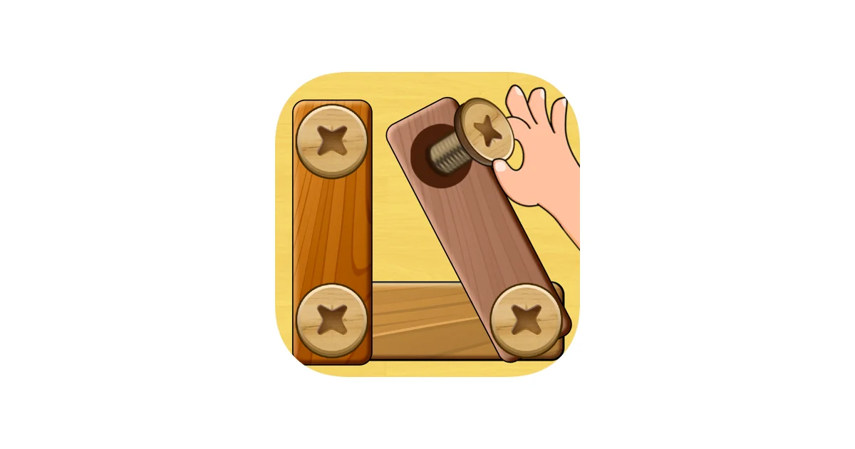 Wood Nuts & Bolts Puzzle